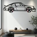 PORSCHE 911 SC Metal Wall Art – Classic Silhouette with Rotating Wheels 🚗✨KAFMEKA060