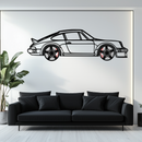 PORSCHE 911 SC Metal Wall Art – Classic Silhouette with Rotating Wheels 🚗✨KAFMEKA060