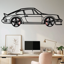PORSCHE 911 SC Metal Wall Art – Classic Silhouette with Rotating Wheels 🚗✨KAFMEKA060