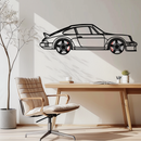 PORSCHE 911 SC Metal Wall Art – Classic Silhouette with Rotating Wheels 🚗✨KAFMEKA060