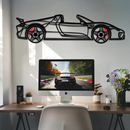 Porsche 918 Spyder Silhouette Metal Wall Art – Hybrid Hypercar Decor with Rotating Wheels ⚡🏁,KAFMEKA061