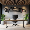 Porsche 918 Spyder Silhouette Metal Wall Art – Hybrid Hypercar Decor with Rotating Wheels ⚡🏁,KAFMEKA061