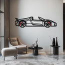 Porsche 918 Spyder Silhouette Metal Wall Art – Hybrid Hypercar Decor with Rotating Wheels ⚡🏁,KAFMEKA061