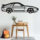 Porsche 928 GTS Silhouette Metal Wall Art – Classic Grand Tourer Decor with Rotating Wheels-KAFMEKA062