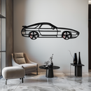 Porsche 928 GTS Silhouette Metal Wall Art – Classic Grand Tourer Decor with Rotating Wheels-KAFMEKA062