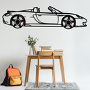 Porsche Carrera GT Silhouette Metal Wall Art – Supercar Icon Decor with Rotating Wheels-KAFMEKA063