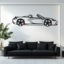 Porsche Carrera GT Silhouette Metal Wall Art – Supercar Icon Decor with Rotating Wheels-KAFMEKA063