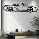 Porsche Carrera GT Silhouette Metal Wall Art – Supercar Icon Decor with Rotating Wheels-KAFMEKA063