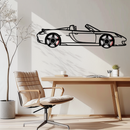 Porsche Carrera GT Silhouette Metal Wall Art – Supercar Icon Decor with Rotating Wheels-KAFMEKA063