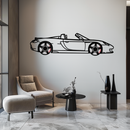 Porsche Carrera GT Silhouette Metal Wall Art – Supercar Icon Decor with Rotating Wheels-KAFMEKA063