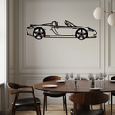 Porsche Carrera GT Silhouette Metal Wall Art – Supercar Icon Decor with Rotating Wheels-KAFMEKA063