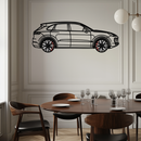 Porsche Cayenne Turbo Metal Wall Art – Luxury SUV Silhouette Decor with Rotating Wheels-KAFMEKA064