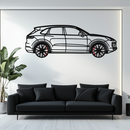 Porsche Cayenne Turbo Metal Wall Art – Luxury SUV Silhouette Decor with Rotating Wheels-KAFMEKA064
