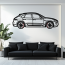 Porsche Macan GTS 95B Metal Wall Art – Luxury Performance SUV Silhouette with Rotating Wheels-KAFMEKA065