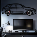 Porsche Macan GTS 95B Metal Wall Art – Luxury Performance SUV Silhouette with Rotating Wheels-KAFMEKA065
