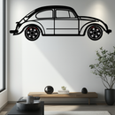 Volkswagen Beetle “Tosbiq” Metal Wall Art – Classic Bug Silhouette with Rotating Wheels-KAFMEKA068