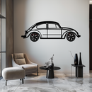 Volkswagen Beetle “Tosbiq” Metal Wall Art – Classic Bug Silhouette with Rotating Wheels-KAFMEKA068