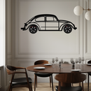 Volkswagen Beetle “Tosbiq” Metal Wall Art – Classic Bug Silhouette with Rotating Wheels-KAFMEKA068
