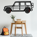 Mercedes G-Class Metal Wall Art – Luxury SUV Silhouette with Rotating Wheels 🚙✨KAFMEKA069