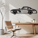 Mercedes 300 SL Metal Wall Art – Classic Gullwing Silhouette with Rotating Wheels ✨🏁KAFMEKA070