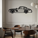 Mercedes 300 SL Metal Wall Art – Classic Gullwing Silhouette with Rotating Wheels ✨🏁KAFMEKA070
