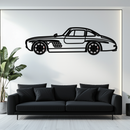 Mercedes 300 SL Metal Wall Art – Classic Gullwing Silhouette with Rotating Wheels ✨🏁KAFMEKA070