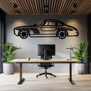 Mercedes 300 SL Metal Wall Art – Classic Gullwing Silhouette with Rotating Wheels ✨🏁KAFMEKA070