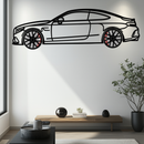 Mercedes C63 AMG Metal Wall Art – Performance Coupe Silhouette with Rotating Wheels 🔥🏁KAFMEKA071