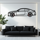 Mercedes C63 AMG Metal Wall Art – Performance Coupe Silhouette with Rotating Wheels 🔥🏁KAFMEKA071
