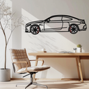 Mercedes C63 AMG Metal Wall Art – Performance Coupe Silhouette with Rotating Wheels 🔥🏁KAFMEKA071