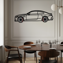 Mercedes C63 AMG Metal Wall Art – Performance Coupe Silhouette with Rotating Wheels 🔥🏁KAFMEKA071