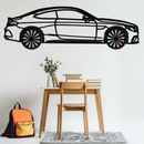 Mercedes C300 Coupe Metal Wall Art – Rotating Wheels Edition – Luxury Car Silhouette Decor for Home, Office & Garage - KAFMEKA074