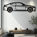 Mercedes C300 Coupe Metal Wall Art – Rotating Wheels Edition – Luxury Car Silhouette Decor for Home, Office & Garage - KAFMEKA074