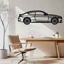 Mercedes C300 Coupe Metal Wall Art – Rotating Wheels Edition – Luxury Car Silhouette Decor for Home, Office & Garage - KAFMEKA074