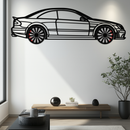Mercedes CLK63 Metal Wall Art – Spinning Wheel Garage Decor for Car Enthusiasts - KAFMEKA076