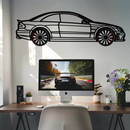 Mercedes CLK63 Metal Wall Art – Spinning Wheel Garage Decor for Car Enthusiasts - KAFMEKA076
