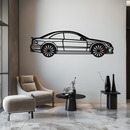 Mercedes CLK63 Metal Wall Art – Spinning Wheel Garage Decor for Car Enthusiasts - KAFMEKA076