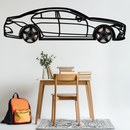 Mercedes CLS Metal Car Wall Art – Rotating Wheels • Luxury Automotive Decor Gift - KAFMEKA077