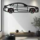 Mercedes E53 AMG Rotating Wheel Metal Wall Art – Luxury Coupe Silhouette Decor for Car Enthusiasts- KAFMEKA078
