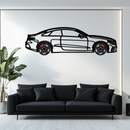 Mercedes E53 AMG Rotating Wheel Metal Wall Art – Luxury Coupe Silhouette Decor for Car Enthusiasts- KAFMEKA078