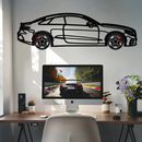 Mercedes E53 AMG Rotating Wheel Metal Wall Art – Luxury Coupe Silhouette Decor for Car Enthusiasts- KAFMEKA078