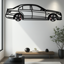 Mercedes E63 AMG Metal Wall Art – Rotating Wheels • Luxury Car Silhouette • Perfect Gift for Mercedes Lovers- KAFMEKA079