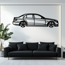 Mercedes E63 AMG Metal Wall Art – Rotating Wheels • Luxury Car Silhouette • Perfect Gift for Mercedes Lovers- KAFMEKA079