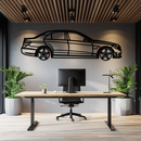 Mercedes E63 AMG Metal Wall Art – Rotating Wheels • Luxury Car Silhouette • Perfect Gift for Mercedes Lovers- KAFMEKA079