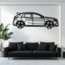 Mercedes GLA 45 Metal Wall Art – Rotating Wheel Car Silhouette Decor | Luxury Automotive Gift for Car Lovers- KAFMEKA080