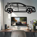 Mercedes GLA 45 Metal Wall Art – Rotating Wheel Car Silhouette Decor | Luxury Automotive Gift for Car Lovers- KAFMEKA080