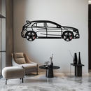 Mercedes GLA 45 Metal Wall Art – Rotating Wheel Car Silhouette Decor | Luxury Automotive Gift for Car Lovers- KAFMEKA080