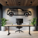 Mercedes GLA 45 Metal Wall Art – Rotating Wheel Car Silhouette Decor | Luxury Automotive Gift for Car Lovers- KAFMEKA080