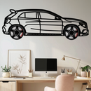Mercedes GLA 45 Metal Wall Art – Rotating Wheel Car Silhouette Decor | Luxury Automotive Gift for Car Lovers- KAFMEKA080