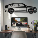 Mercedes GLC Coupe Metal Wall Art – Rotating Wheels Edition | Luxury AMG-Inspired Garage & Home Decor -KAFMEKA081